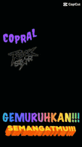 a poster that says copral rock star and semuruhkan