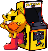 Pac Man Piracy Sonic Sticker - Pac Man Piracy Sonic Fnf Stickers