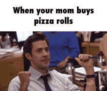 the office jim yes pizza rolls
