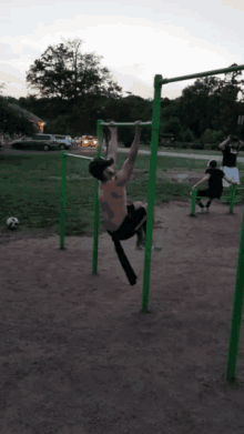 Working Out Park GIF - Working Out Park Monkey Bar GIFs