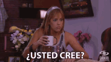 Usted Cree Jessica Antonieta Morales GIF - Usted Cree Jessica Antonieta Morales Vecinos GIFs