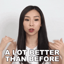 A Lot Better Than Before Tina Yong GIF - A Lot Better Than Before Tina Yong Its A Vast Improvement From Before GIFs