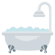 bathtub objects joypixels bathing water