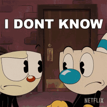 I Dont Know Cuphead GIF