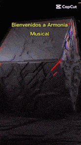 a black cube says bienvenidos a armonia musical