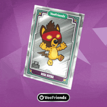 a veefriends card with a hyena wearing a mask