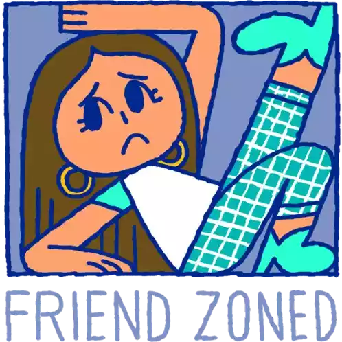 Sad Lola Trapped In Friend Zone Sticker - Hopeless Romance101 Friend Zoned Sad Stickers