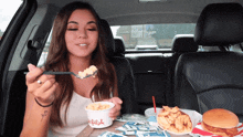 Steph Pappas Chick Fil A GIF - Steph Pappas Chick Fil A Mac And Cheese GIFs