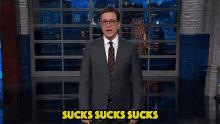 Sucks To Suck GIF - Stephen Colbert Sucks Sucks Sucks Sucks GIFs