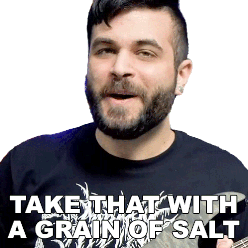 Take That With A Grain Of Salt Andrew Baena Sticker - Take That With A Grain Of Salt Andrew Baena Its Up To You If You Believe Me Stickers