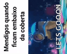 a poster that says let 's gooon with a picture of a person