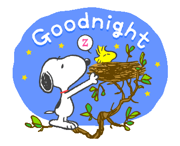 Goodnight Snoopy Sticker - Goodnight Snoopy Woodstock Stickers