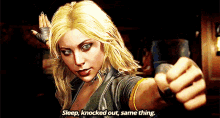 Injustice Black Canary GIF - Injustice Black Canary Sleep Knocked Out Same Thing GIFs