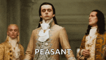 the word peasant that is on a picture of a man