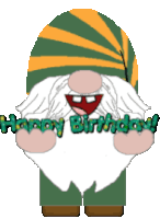 Gnome Happy Birthday Sticker