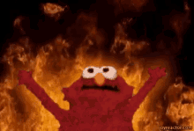 Burn Elmo GIF - Burn Elmo For The Glory Of Satan GIFs