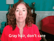 Gray Hair Dont Care Karin Carr GIF - Gray Hair Dont Care Gray Hair Karin Carr GIFs