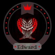 the name edward is on a sign with a crown