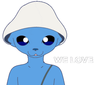 We Love We Lie Smurfcat Gif Sticker - We Love We Lie Smurfcat Gif Stickers