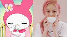 Loona Kahei Vivi Drinking Tea GIF