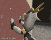 a video game character with a crown on his head is hugging another character