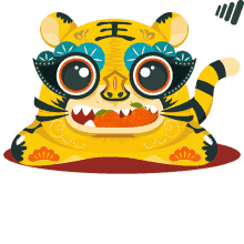 cny2020 tiger cute tiger chinese new year new year greeting