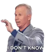 a man in a suit says i don t know