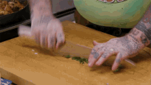 Chopping Parsely Matty Matheson GIF - Chopping Parsely Matty Matheson Secret Ingredient Shepherds Pie GIFs