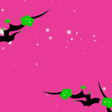 a pink background with green flowers and the words ' islamic ' on it