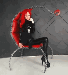 latex mistress high heels catsuit corset