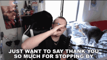 Just Want To Say Thank You So Much For Stopping By Andrew The Leftist GIF - Just Want To Say Thank You So Much For Stopping By Andrew The Leftist Thanks For Being Here GIFs