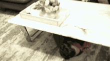 Under The Table Hiding GIF - Under The Table Hiding Hiding Place GIFs