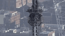 Construction Workers Installed The 408 Foot Spire On Top Of One World Trade Center. GIF - GIFs