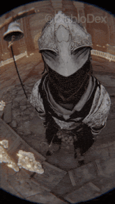 a knight in armor is surrounded by water with the words diablodex on the bottom right