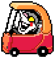 Pixel Toy Car Sticker