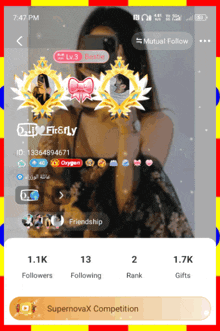a screenshot of a person 's profile on a social media platform