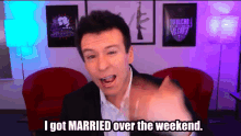 I Got Married Over The Weekend GIF - Married Weekend Wedding Ring GIFs