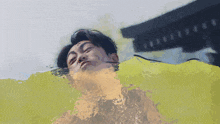 a man is floating in a body of water