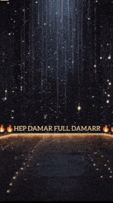 a picture of a microphone with the words hep damar full damarr