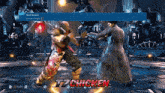 a video game with t7 chicken written on the screen