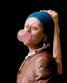 Creepy Bubble Gum GIF - Creepy Bubble Gum Chewing GIFs