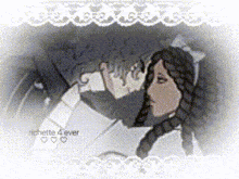a drawing of a man and a woman with the words " tichette 4 ever " on the bottom