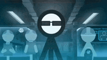 a cartoon of a man wearing sunglasses and a sign that says scenery tryout 76