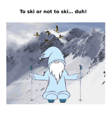 Animated Winter Gnomes Winter Sports GIF - Animated Winter Gnomes Winter Sports Gnomes GIFs