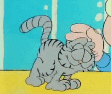 Nermal Garfield GIF - Nermal Garfield Petting Cat GIFs