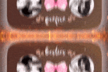 a blurred image of a person 's face with the words " the besties " on the bottom