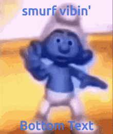 Smurf Vibin GIF
