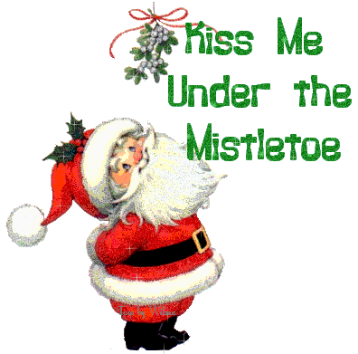 Santa Glitter Sticker - Santa Glitter Meet Me Under The Mistletoe Stickers