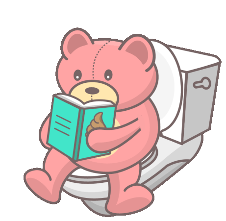 Bear Pooping Sticker - Bear Pooping Poop Stickers
