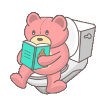 Bear Pooping Sticker - Bear Pooping Poop Stickers